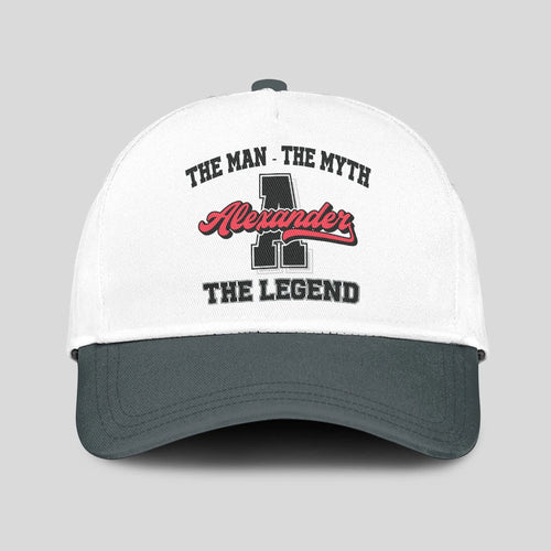 The Man The Myth The Legend Custom Initial Letter And Name Cap ALEXANDER 13K1 C38PF