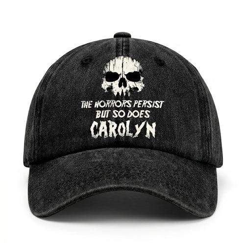 The Horrors Persist But So Does Your Name Cool Skull Washed Cap CAROLYN 13K1 C134PF