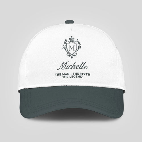 The Man The Myth The Legend Elegant Gray And White Cap MICHELLE 13K1 C170PF