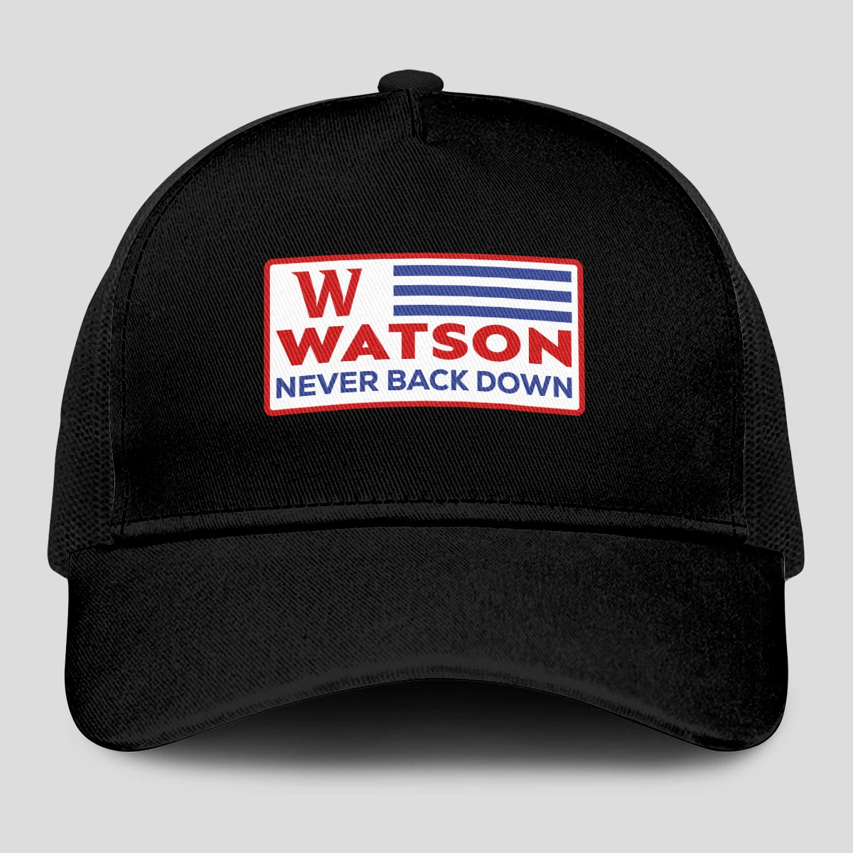 Never Back Down Vintage America Black Mesh Cap WATSON 13K1 C207PF
