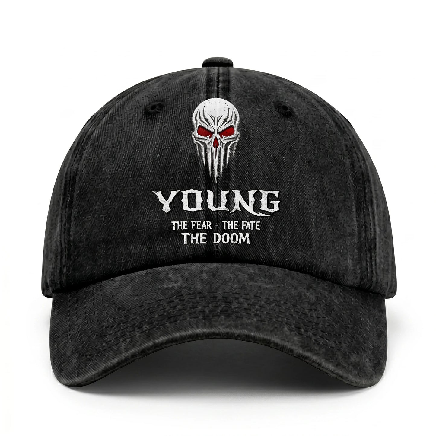 Your Name The Fear The Fate The Doom Skull Washed Cap YOUNG 13K1 C98PF