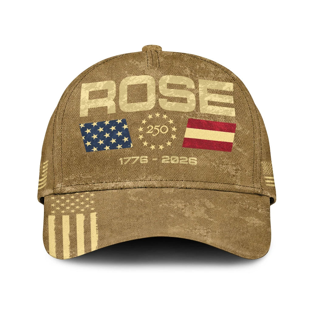 ROSE 13K1-C14PF 250th Anniversary Patriotic Baseball Cap 1776–2026
