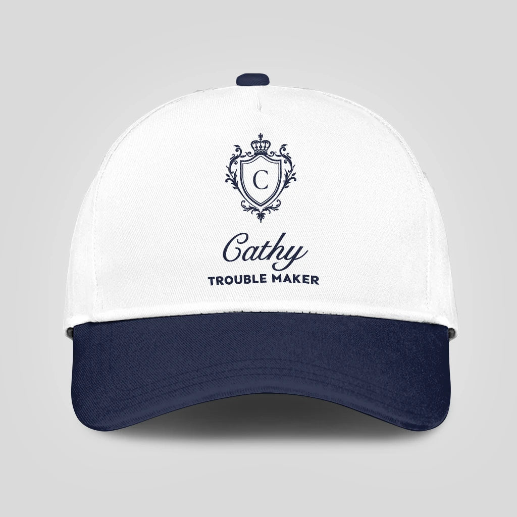 Trouble Maker Funny Blue And White Cap CATHY 13K1 C152PF
