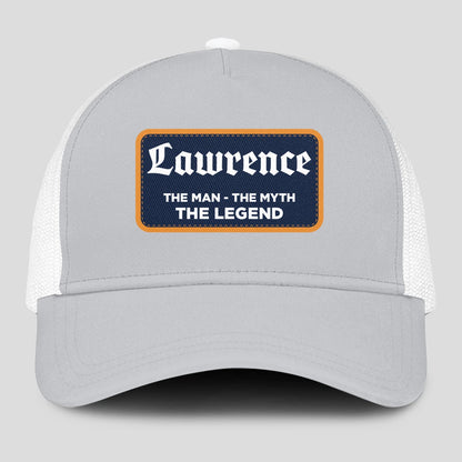 The Man The Myth The Legend Gray Mesh Cap LAWRENCE 13K1 C204PF