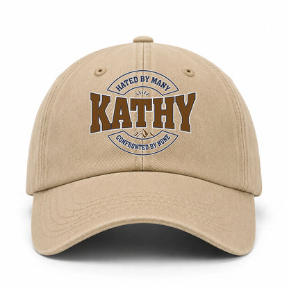 Hated By Many Confronted By None Washed Cap KATHY 13K1 C36PF