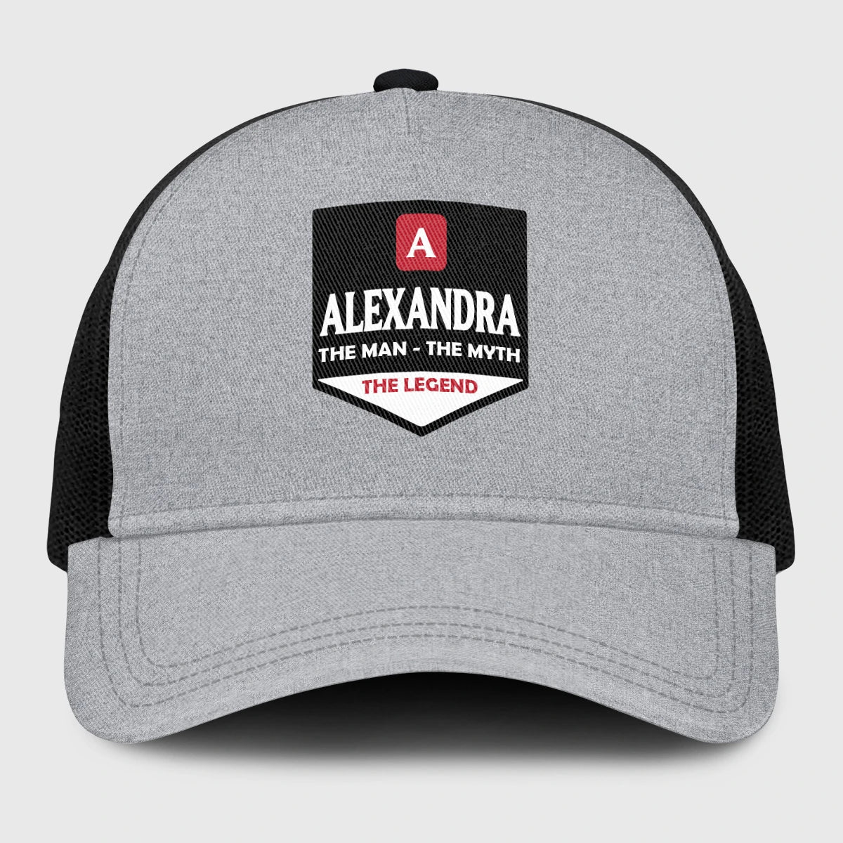 The Man The Myth The Legend Gray Mesh Cap ALEXANDRA 13K1 C189PF