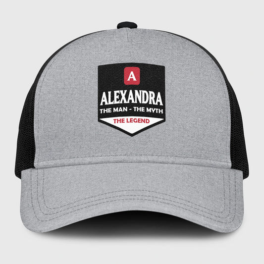 The Man The Myth The Legend Gray Mesh Cap ALEXANDRA 13K1 C189PF