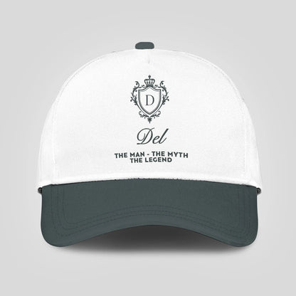 The Man The Myth The Legend Elegant Gray And White Cap DEL 13K1 C170PF