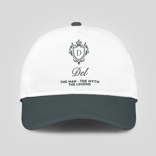 The Man The Myth The Legend Elegant Gray And White Cap DEL 13K1 C170PF