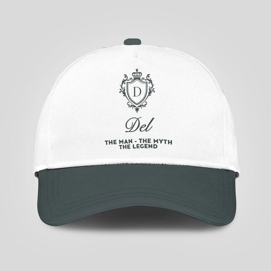 The Man The Myth The Legend Elegant Gray And White Cap DEL 13K1 C170PF