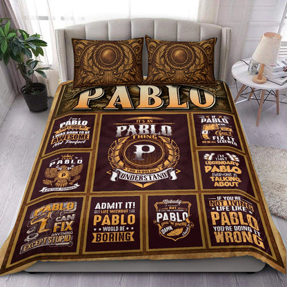 PABLO Limited Edition Personalized Bedding Set 13K1-BS3