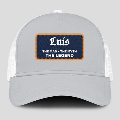 The Man The Myth The Legend Gray Mesh Cap LUIS 13K1 C204PF