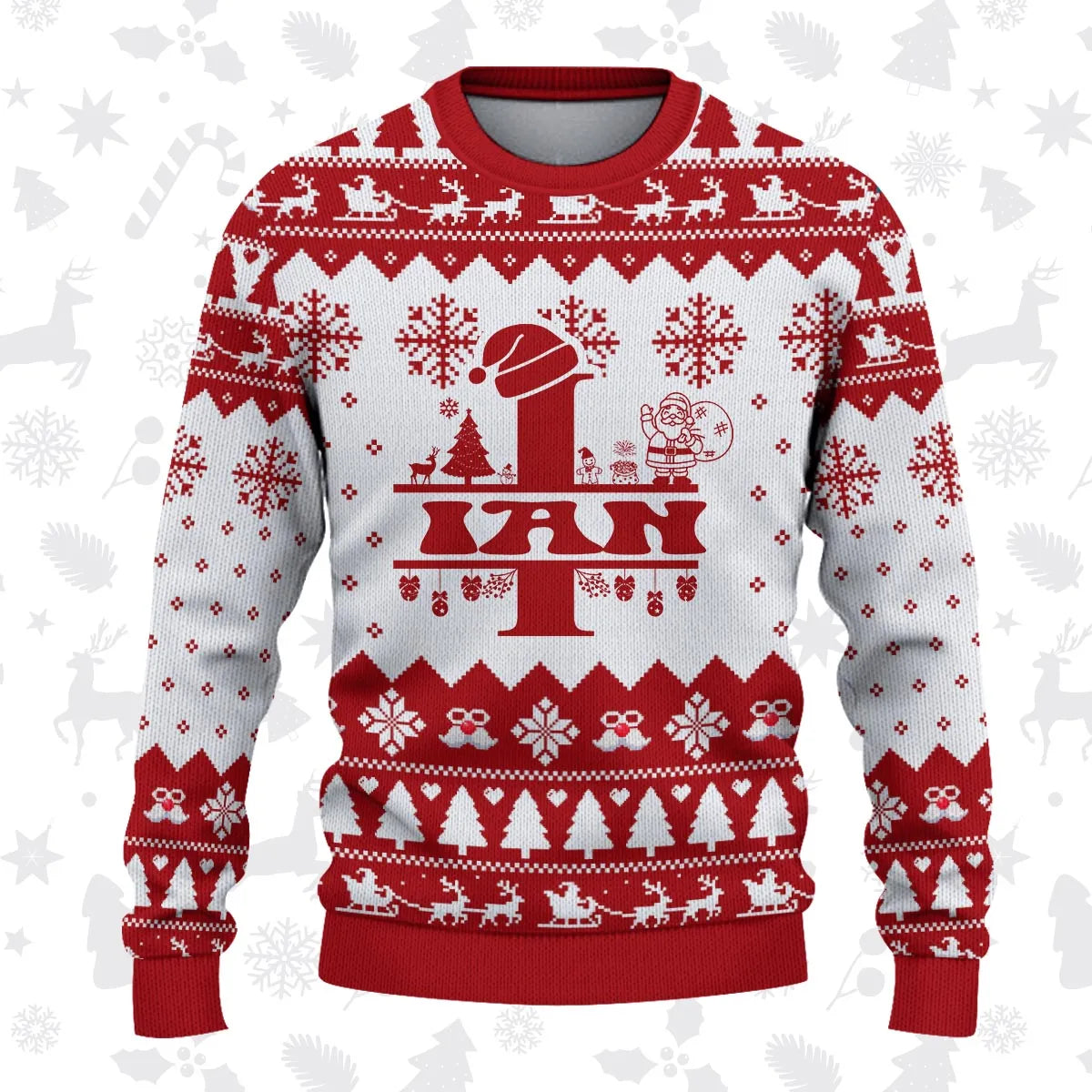 IAN Personalized Christmas Pajama Set - Holiday Gift Outfit 13K1-CR2