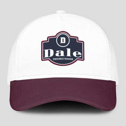 Trouble Maker Burgundy And White Funny Mesh Cap DALE 13K1 C201PF