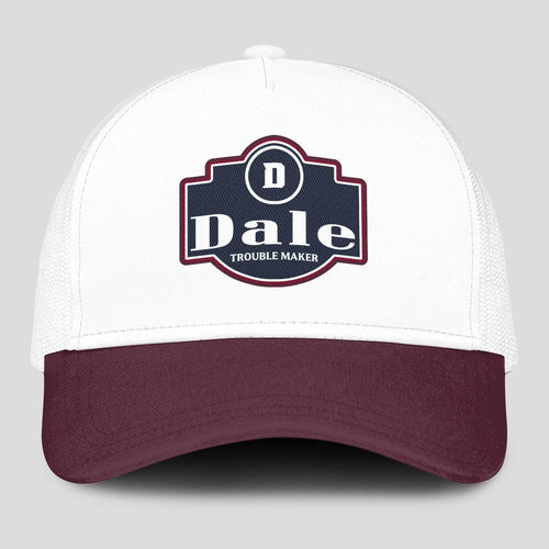 Trouble Maker Burgundy And White Funny Mesh Cap DALE 13K1 C201PF