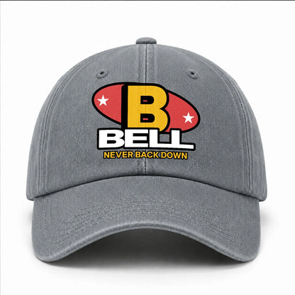 Never Back Down With Your Name And Initial Letter Washed Cap BELL 13K1 C82PF