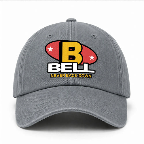 Never Back Down With Your Name And Initial Letter Washed Cap BELL 13K1 C82PF