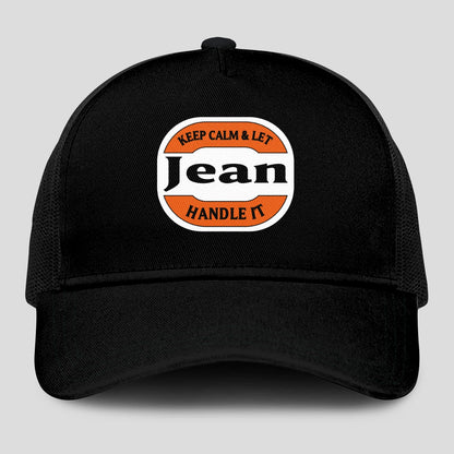 Keep Calm & Let Your Name Handle It Black Mesh Cap JEAN 13K1 C199PF