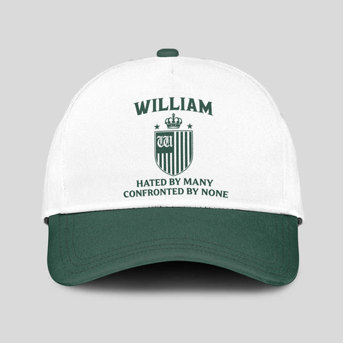 Hated By Many Confronted By None Luxury Logo Cap WILLIAM 13K1 C41PF