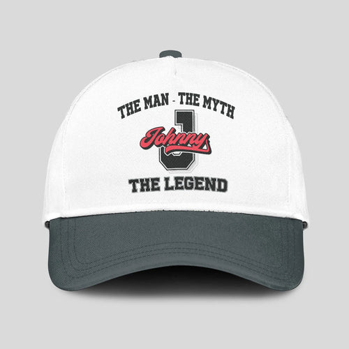 The Man The Myth The Legend Custom Initial Letter And Name Cap JOHNNY 13K1 C38PF