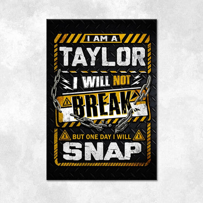 TAYLOR Motivational Rug – Black & Yellow Quote Carpet for Living Room 13K1-AR1