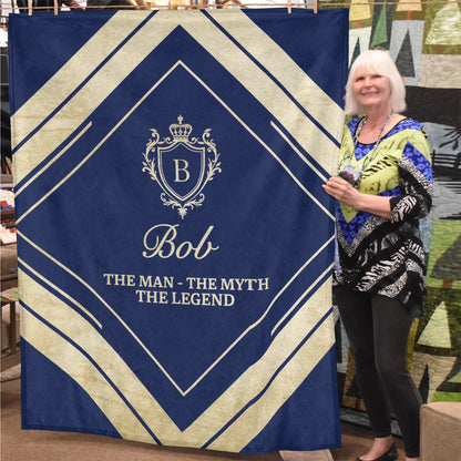 The Man The Myth The Legend Diamond Fleece Blanket BOB 13K1 BK06