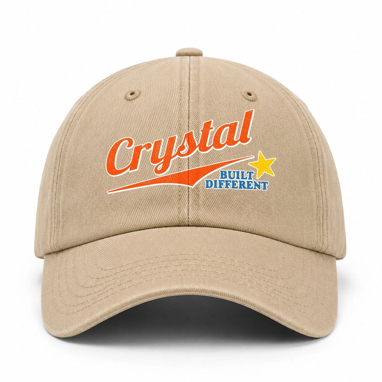 Your Name Built Different Logo Washed Cap CRYSTAL 13K1 C56PF