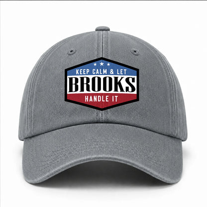 Keep Calm & Let Your Name Handle It Washed Cap BROOKS 13K1 C87PF