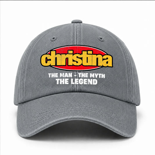 The Man The Myth The Legend Vintage Logo Washed Cap CHRISTINA 13K1 C162PF