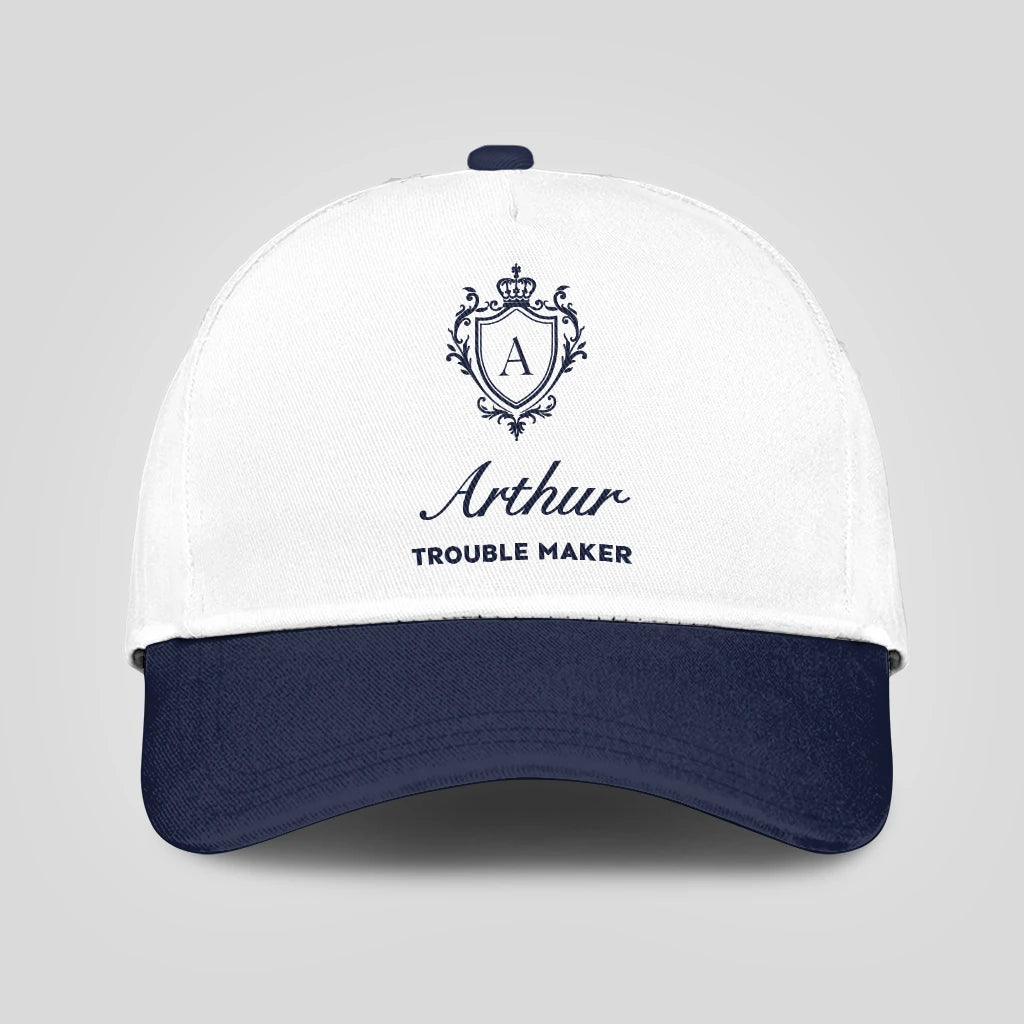 Trouble Maker Funny Blue And White Cap ARTHUR 13K1 C152PF
