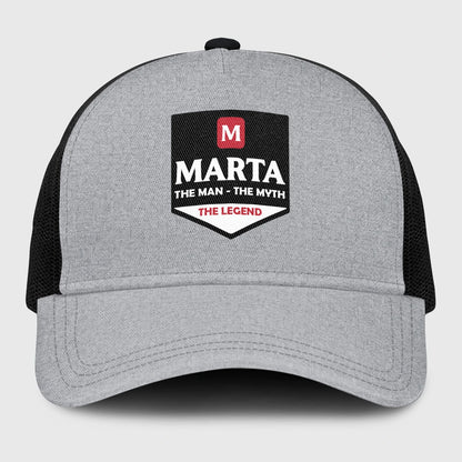 The Man The Myth The Legend Gray Mesh Cap MARTA 13K1 C189PF