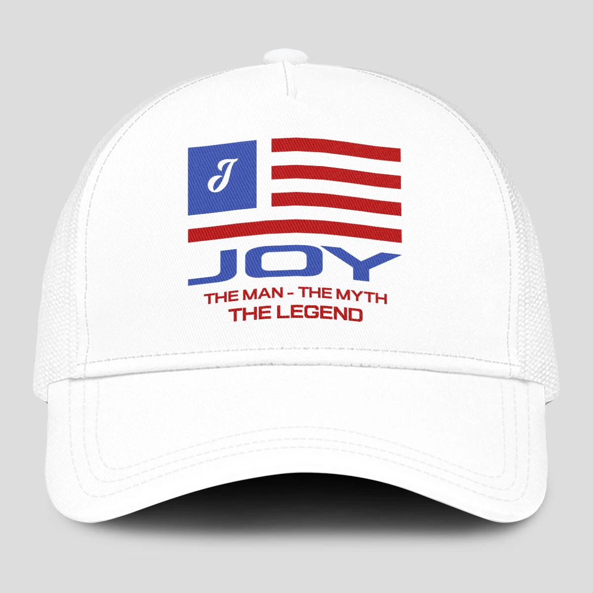The Man The Myth The Legend America Flag Mesh Cap JOY 13K1 C193PF