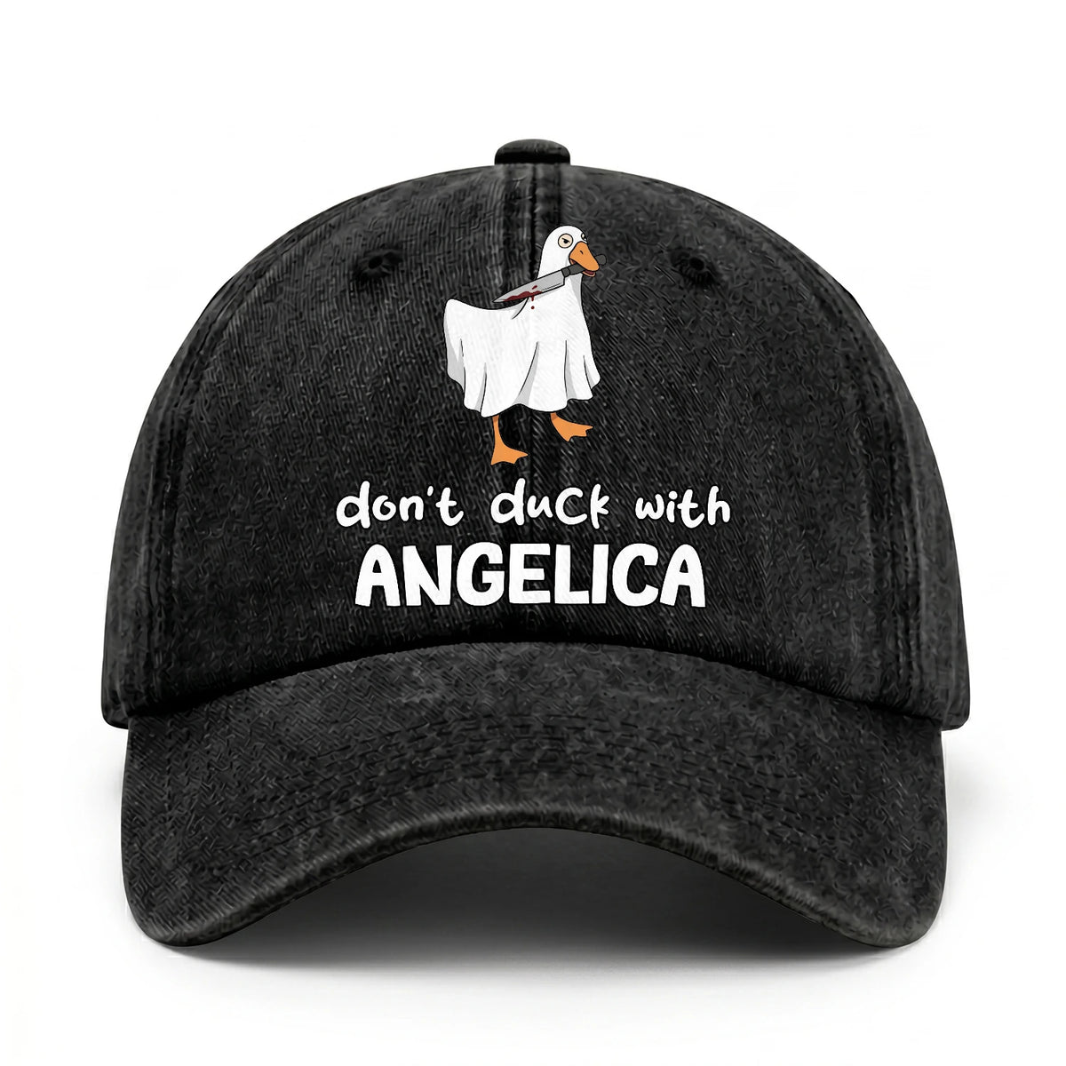 Don't Duck With Your Name Funny Washed Cap ANGELICA 13K1 C129PF