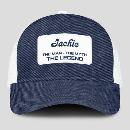 The Man The Myth The Legend Blue Denim Mesh Cap JACKIE 13K1 C194PF