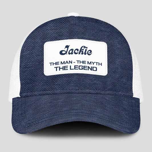 The Man The Myth The Legend Blue Denim Mesh Cap JACKIE 13K1 C194PF