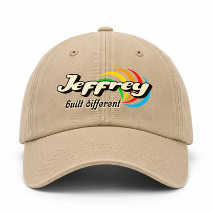 Your Name Built Different Retro Washed Cap JEFFREY 13K1 C55PF