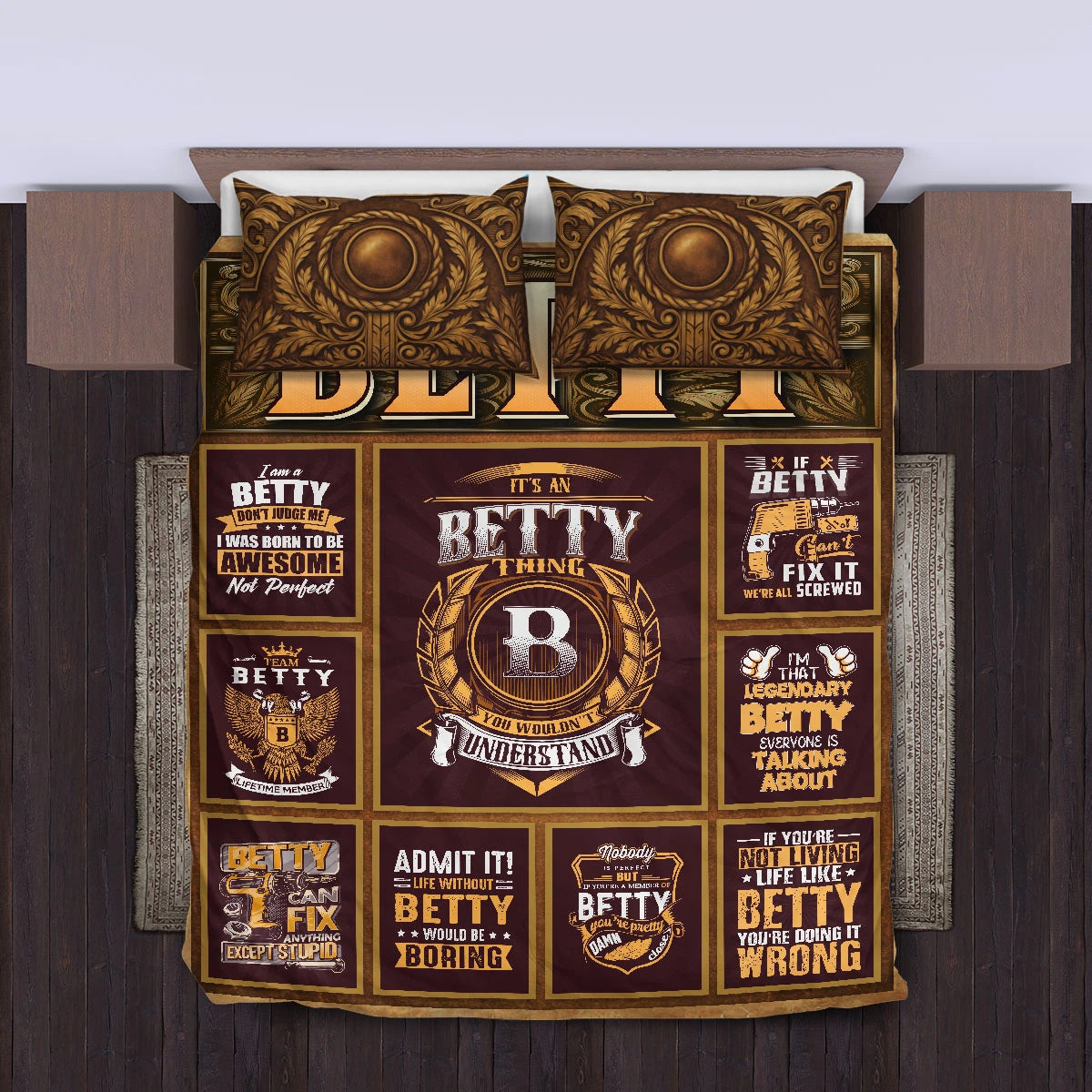 BETTY Limited Edition Personalized Bedding Set 13K1-BS3