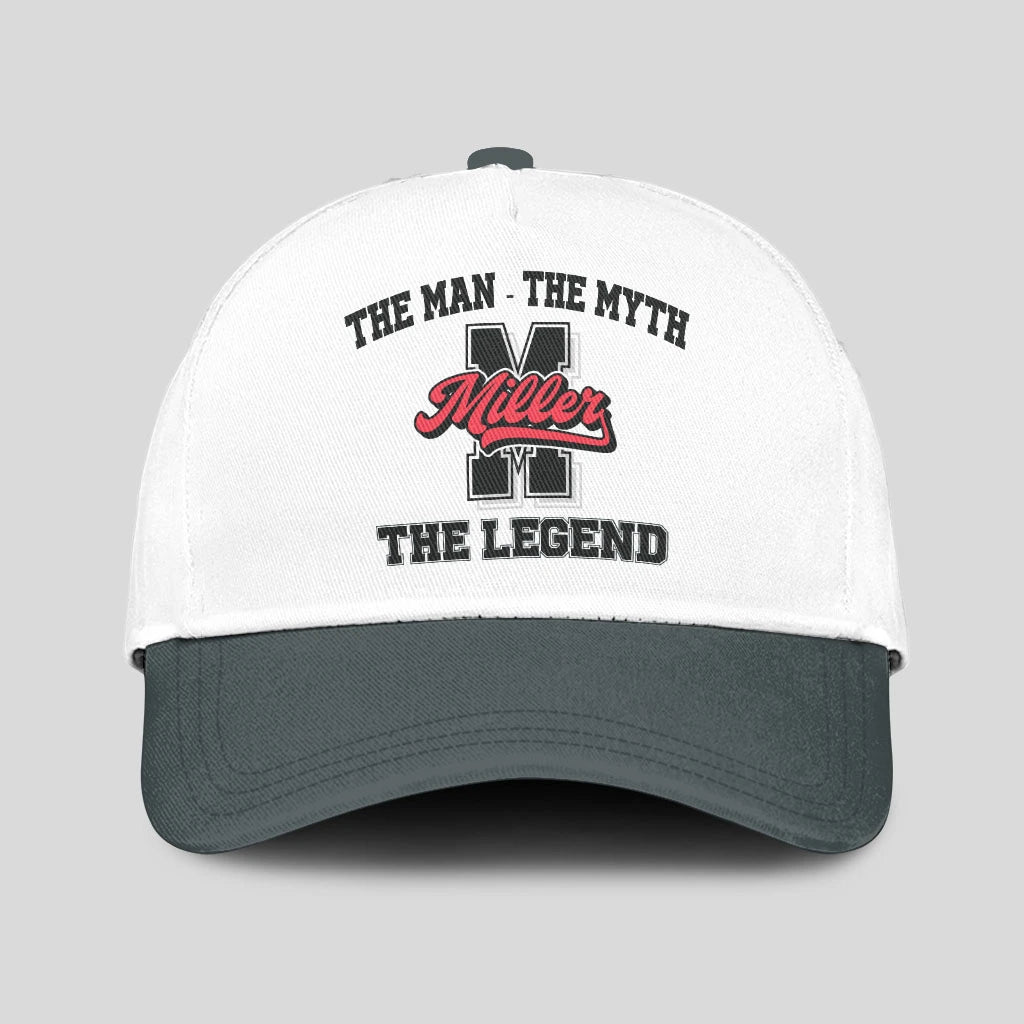 The Man The Myth The Legend Custom Initial Letter And Name Cap MILLER 13K1 C38PF