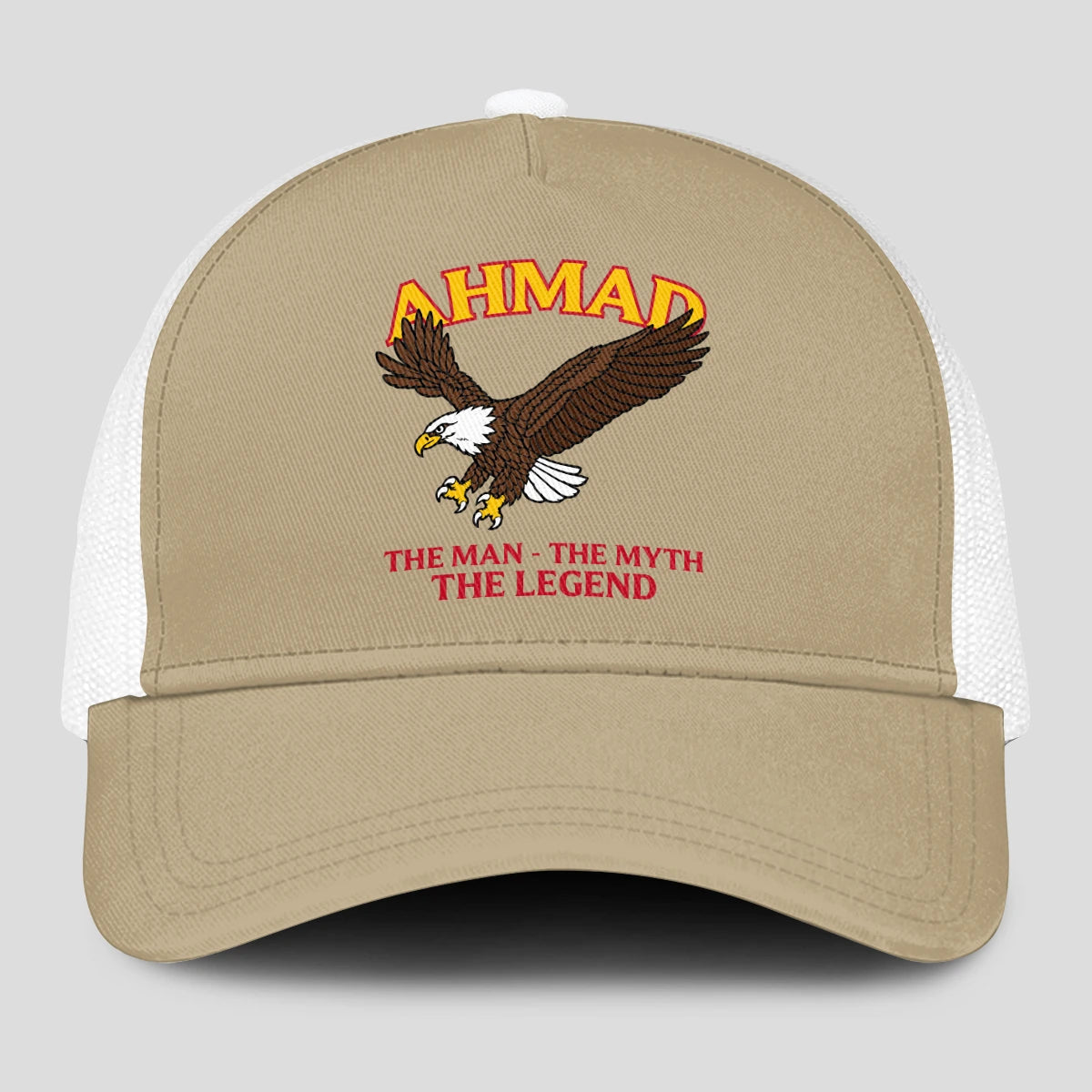 The Man The Myth The Legend Eagle Khaki Mesh Cap AHMAD 13K1 C210PF