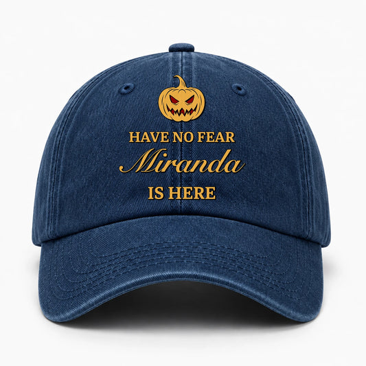 Have No Fear Your Name Is Here Jack O' Lantern Washed Cap MIRANDA 13K1 C165PF
