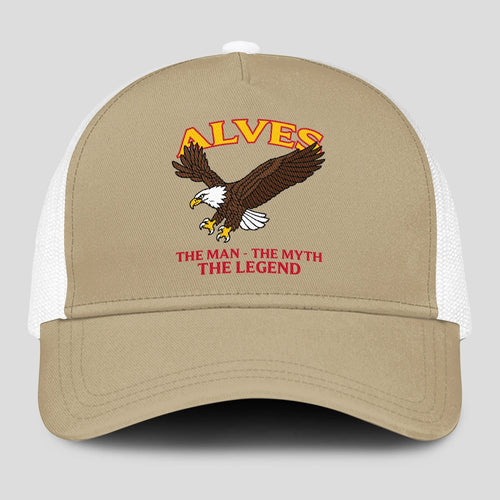 The Man The Myth The Legend Eagle Khaki Mesh Cap ALVES 13K1 C210PF