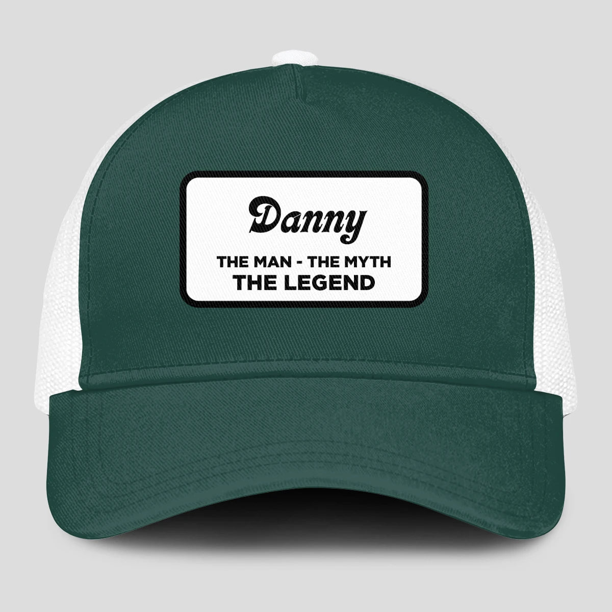 The Man The Myth The Legend Green And White Mesh Cap DANNY 13K1 C198PF