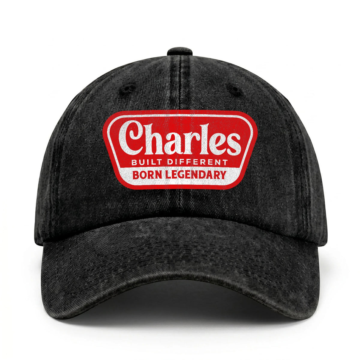Built Different Born Legendary Red Logo Washed Cap CHARLES 13K1 C63PF