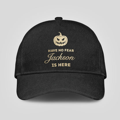 Have No Fear Your Name Is Here Jack O' Lantern Black Cap JACKSON 13K1 C164PF
