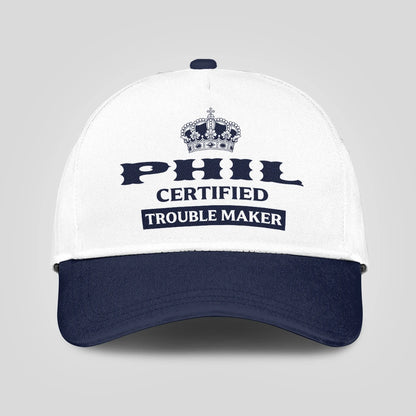 Certified Your Name Trouble Maker Washed Cap PHIL 13K1 C148PF