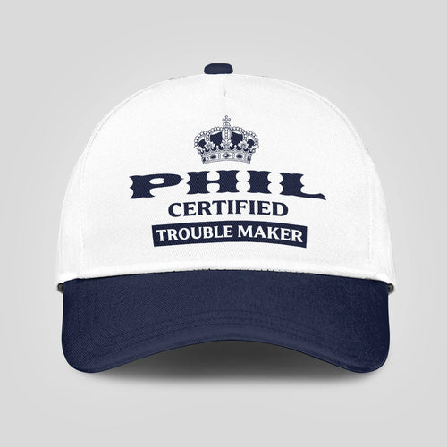 Certified Your Name Trouble Maker Washed Cap PHIL 13K1 C148PF