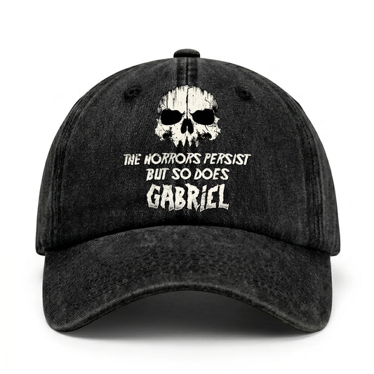 The Horrors Persist But So Does Your Name Cool Skull Washed Cap GABRIEL 13K1 C134PF
