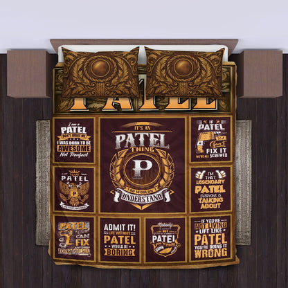 PATEL Limited Edition Personalized Bedding Set 13K1-BS3