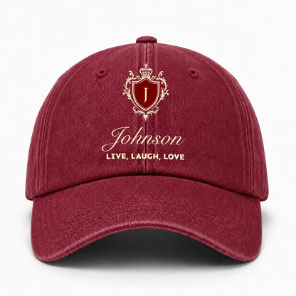 Live Laugh Love Elegant Burgundy Washed Cap JOHNSON 13K1 C89PF