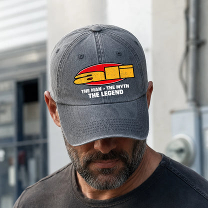 The Man The Myth The Legend Vintage Logo Washed Cap ALI 13K1 C162PF